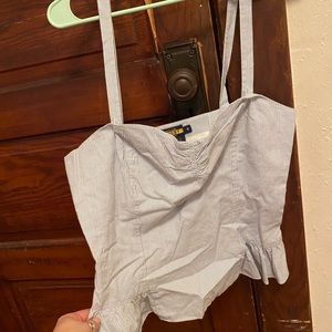 Polo pin striped tank top — worn once